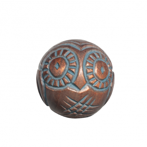 Tegerik / massage ball carved tinted "Owl"