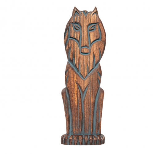 Figurine "Wolf on a stand" (small)